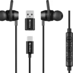 Sandberg écouteur filaire intra-auriculaire USB-C & USB-A avec microphone